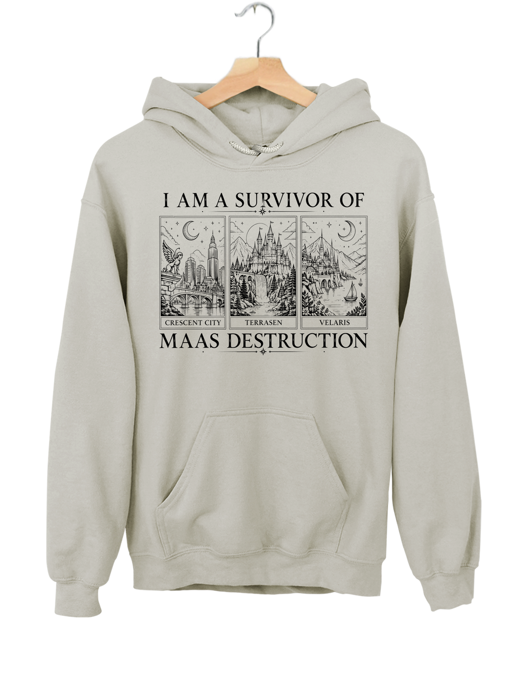 Survivor Of Maas Destruction Hoodie - Gray