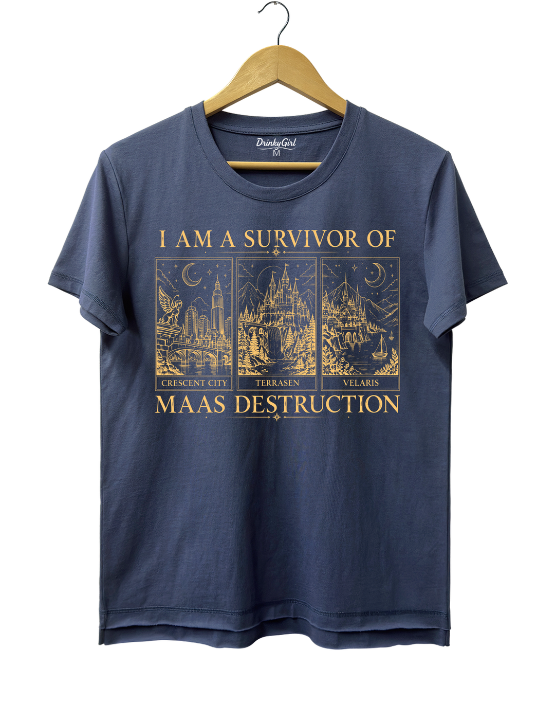 Survivor Of Maas Destruction Tee - Navy Blue