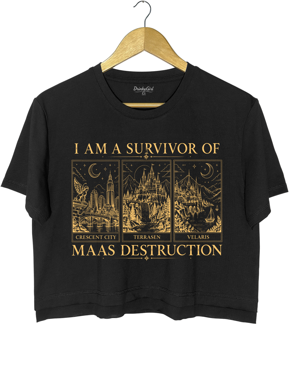 Survivor Of Maas Destruction Crop Top - Black