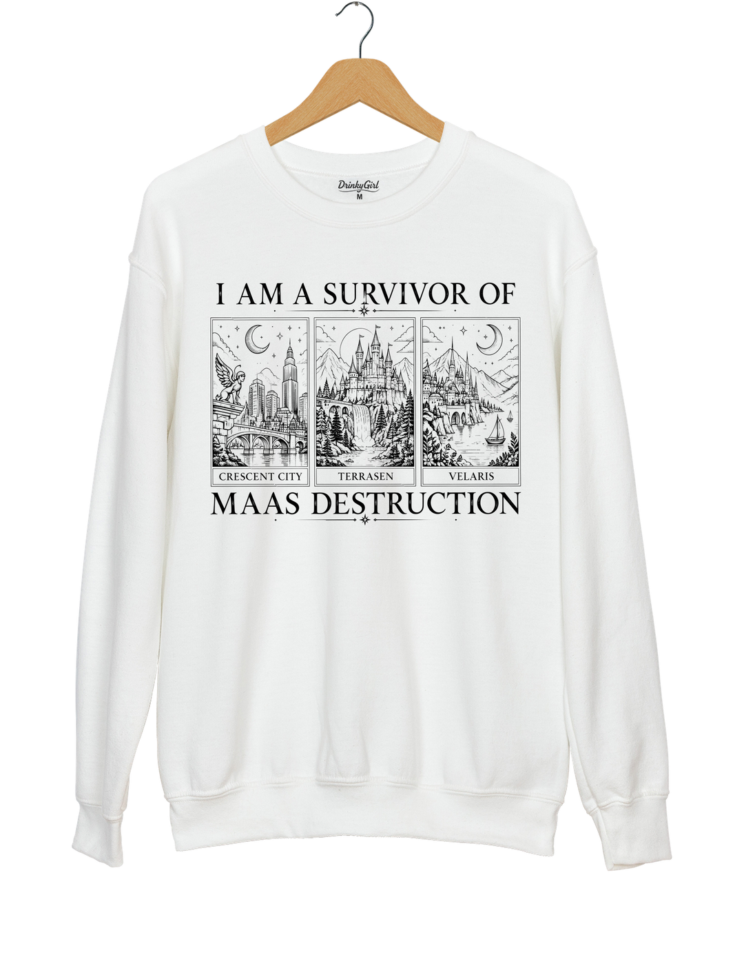 Survivor Of Maas Destruction Sweatshirt - White