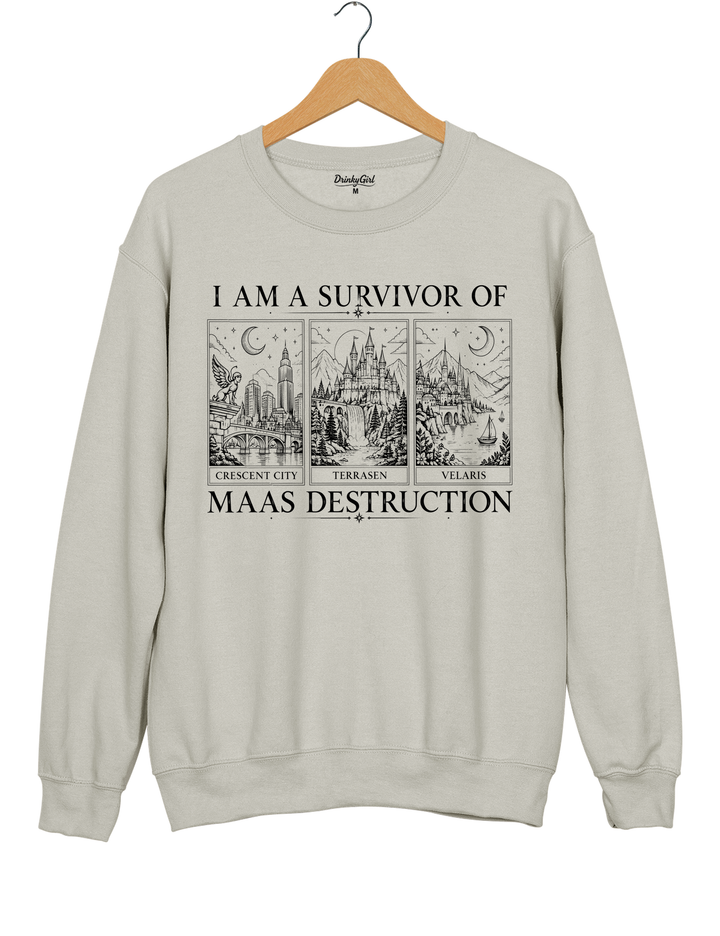 Survivor Of Maas Destruction Sweatshirt - Gray