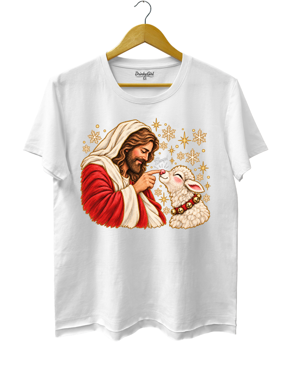 Jesus Boop Lamb Tee - White