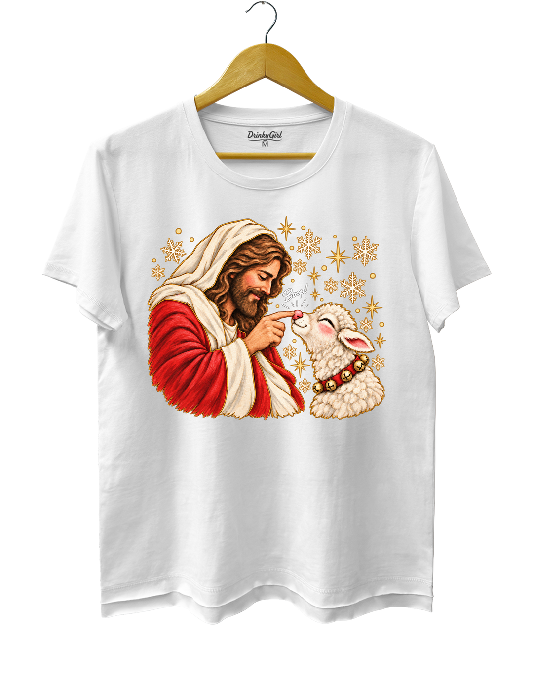 Jesus Boop Lamb Tee - White