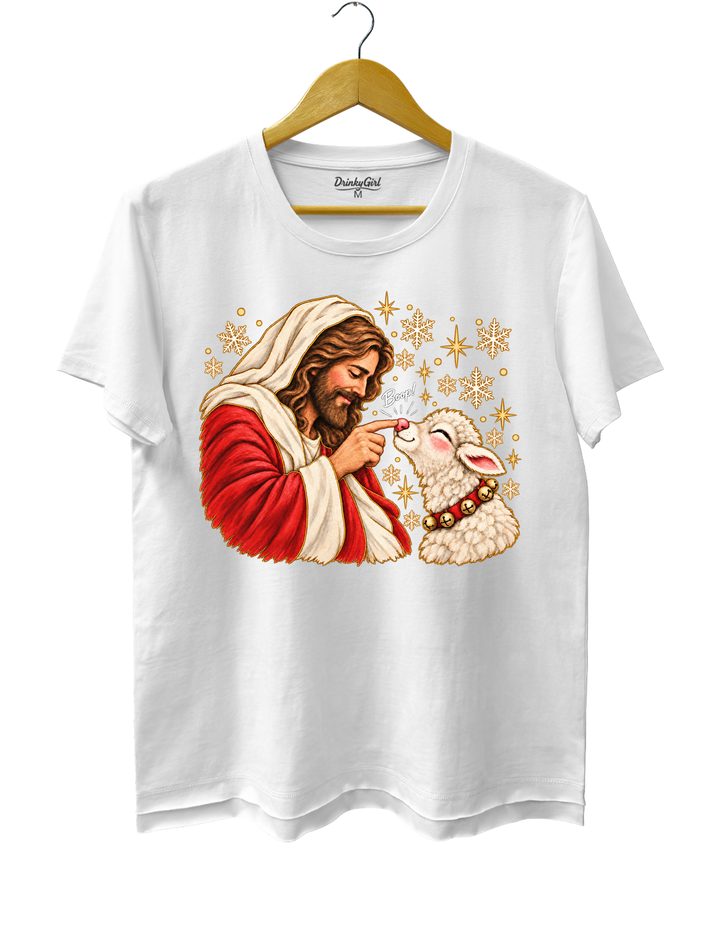 Jesus Boop Lamb Tee - White