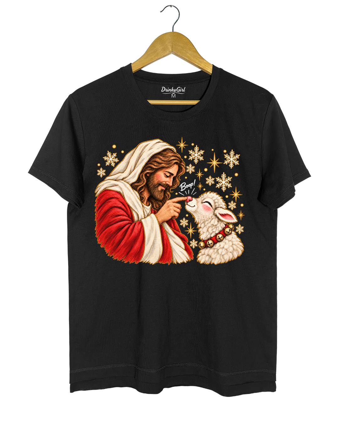 Jesus Boop Lamb Tee - Black