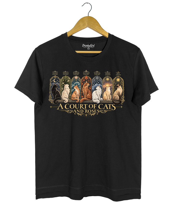 ACOTAR Inspired Cat Tee - Black