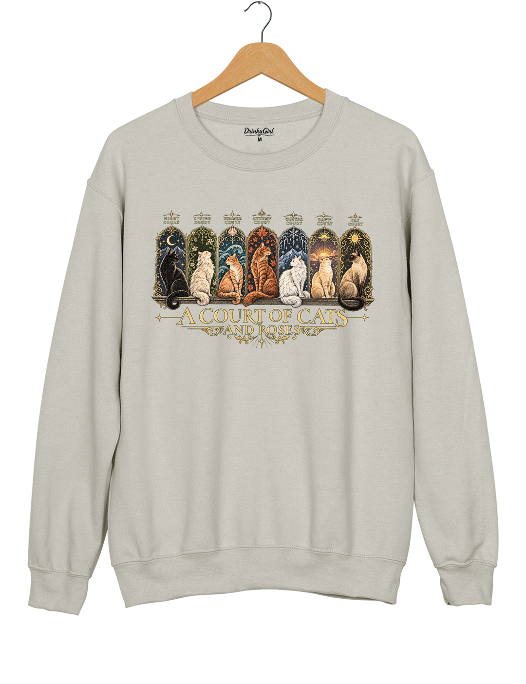 ACOTAR Inspired Cat Sweatshirt - Gray