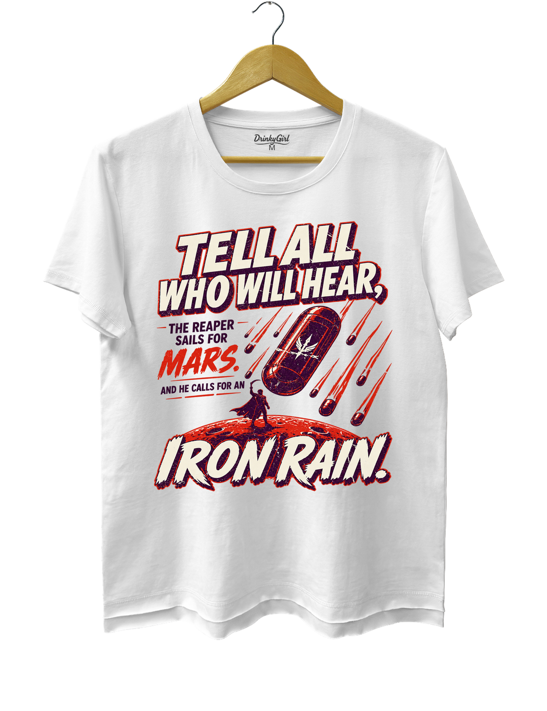 Red Rising IRON RAIN Tee - White