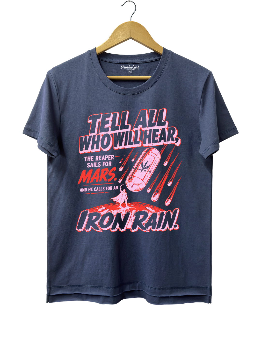 Red Rising IRON RAIN Tee - Navy Blue