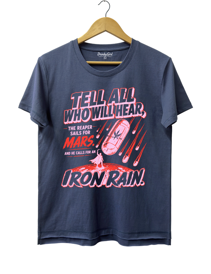 Red Rising IRON RAIN Tee - Navy Blue