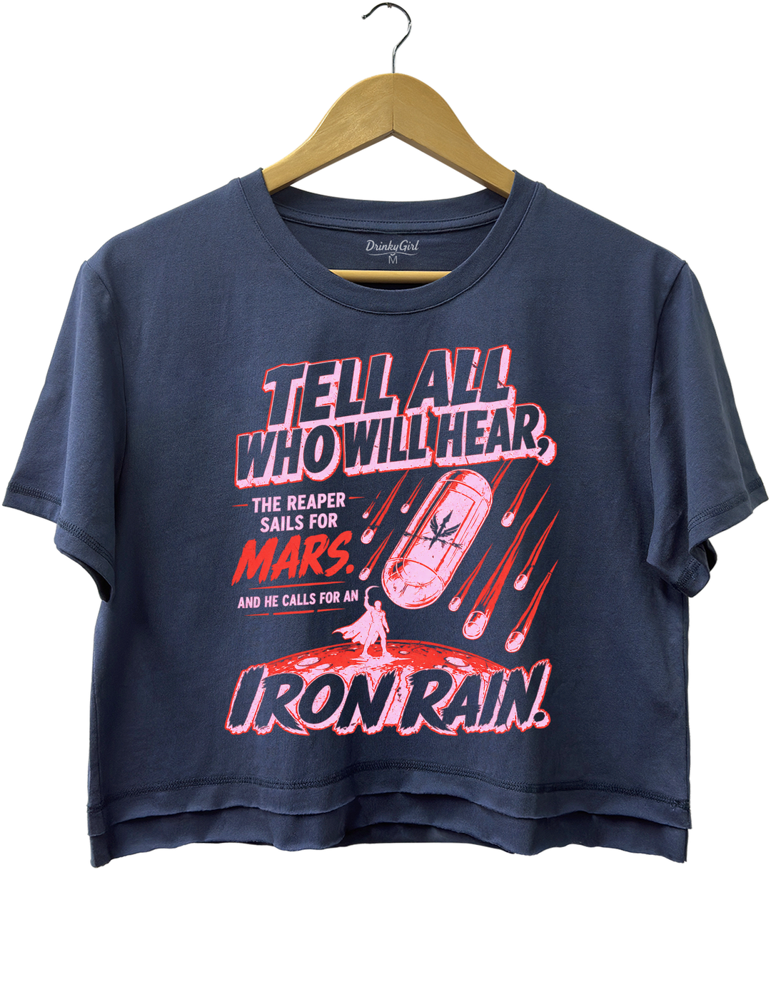 Red Rising IRON RAIN Crop Top - Navy Blue
