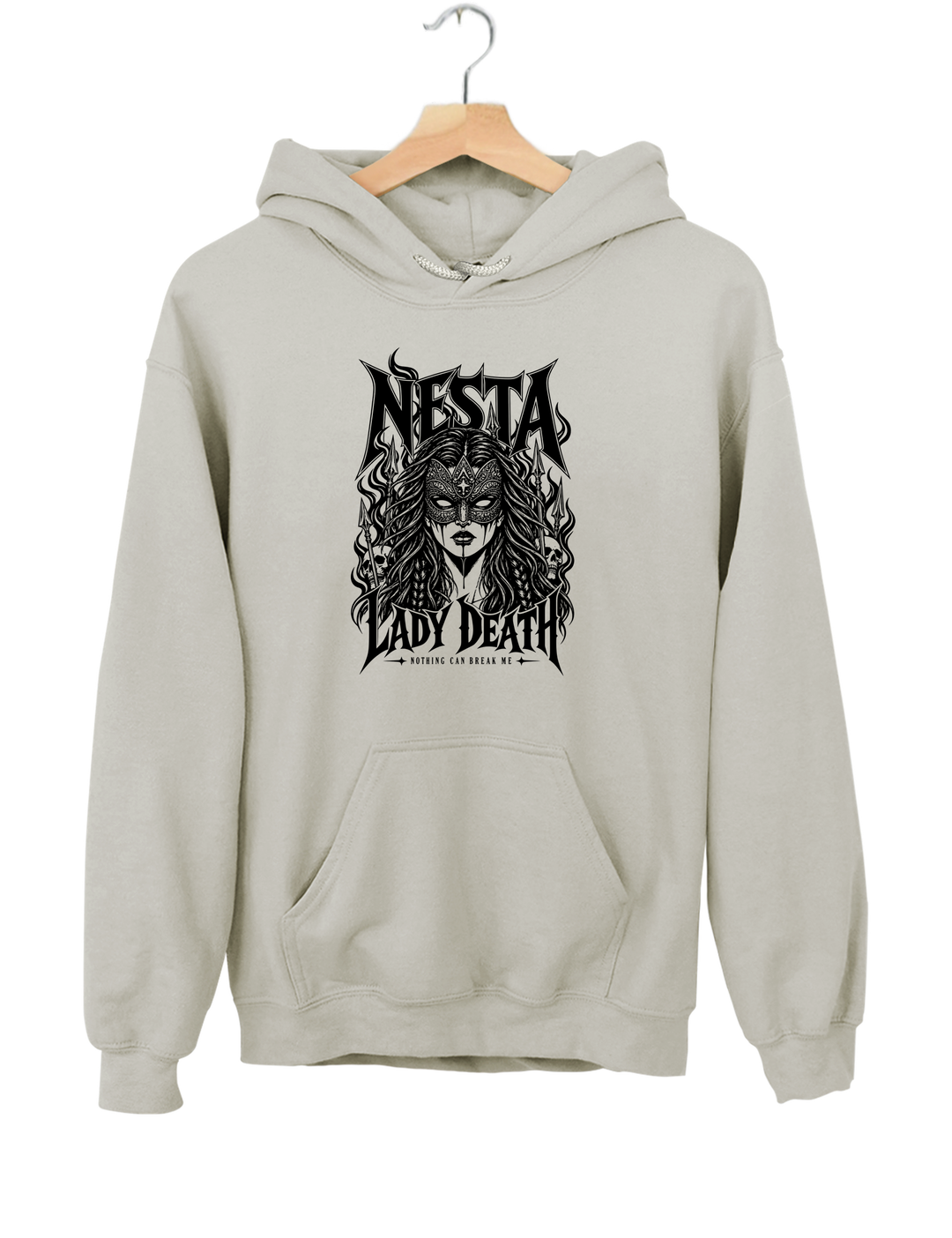 Nesta Archeron Valkyrie Acotar Hoodie - Gray