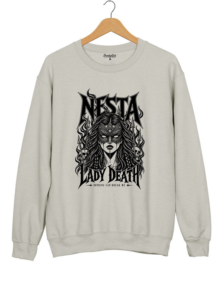 Nesta Archeron Valkyrie Acotar Sweatshirt - Gray