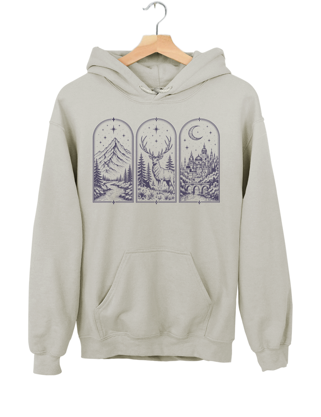 ACOTAR Book Postcard Hoodie - Gray