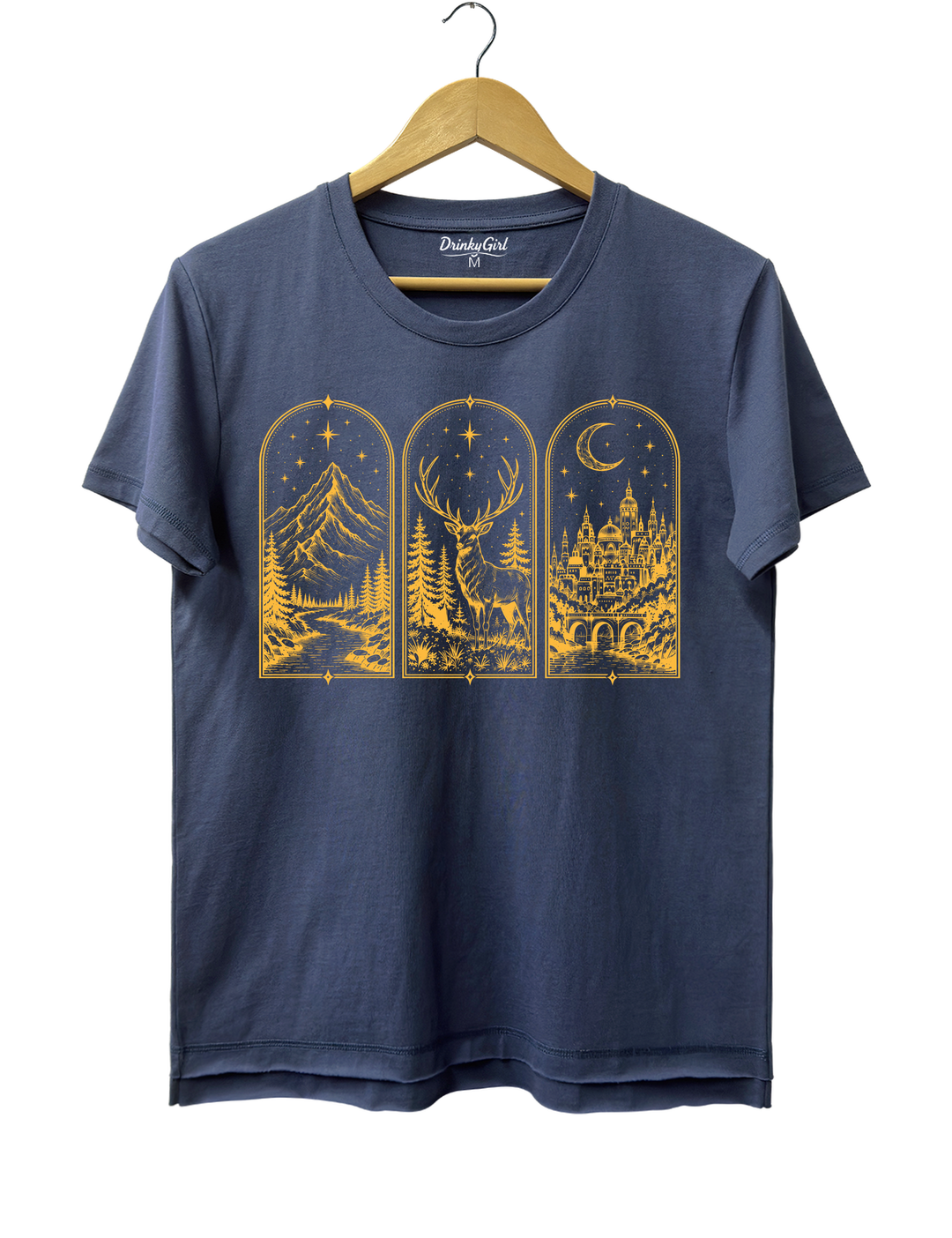 ACOTAR Book Postcard Tee - Navy Blue