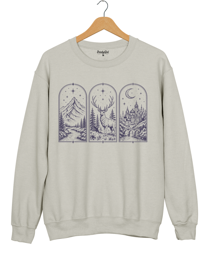 ACOTAR Book Postcard Sweatshirt - Gray