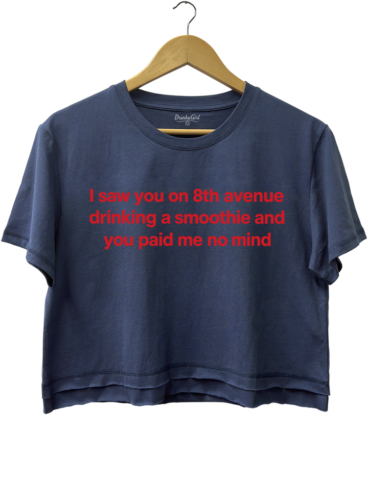 Dancing With The Stars Connor Wood 8th Avenue Smoothie Crop Top - Navy Blue