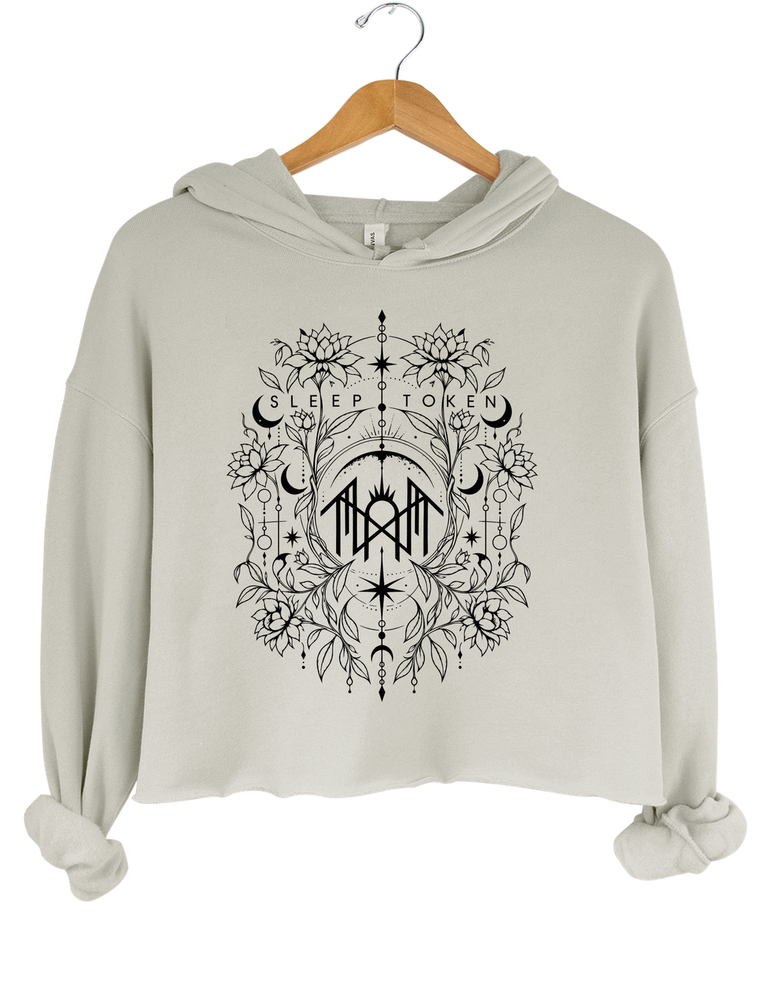 Sleep Token Crop Hoodie - Gray