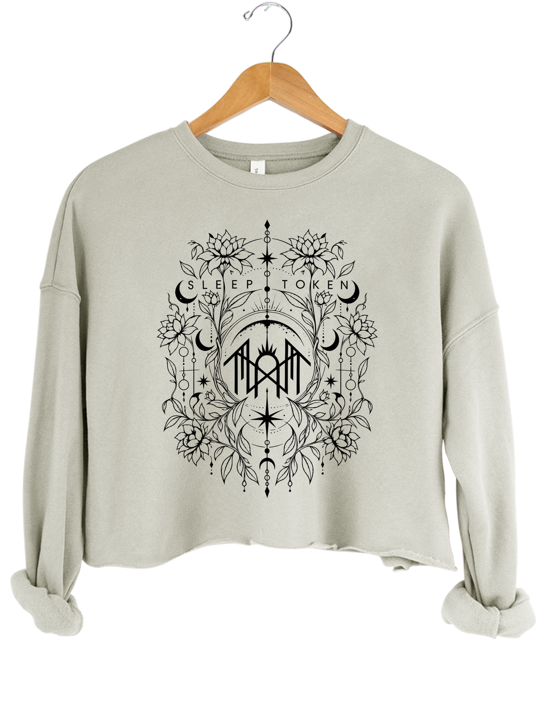 Sleep Token Crop Sweatshirt - Gray