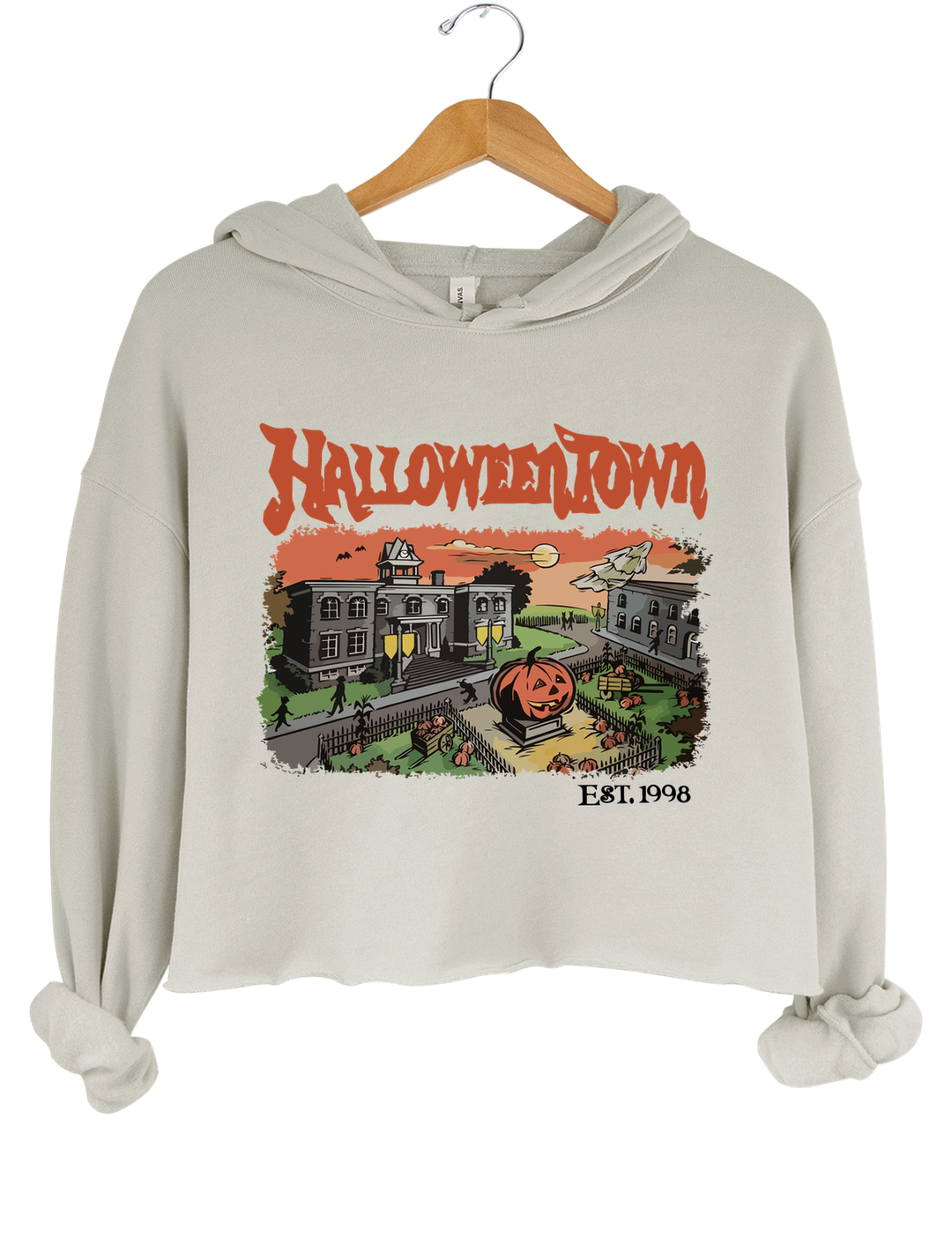 Halloween Town Est 1998 Crop Hoodie