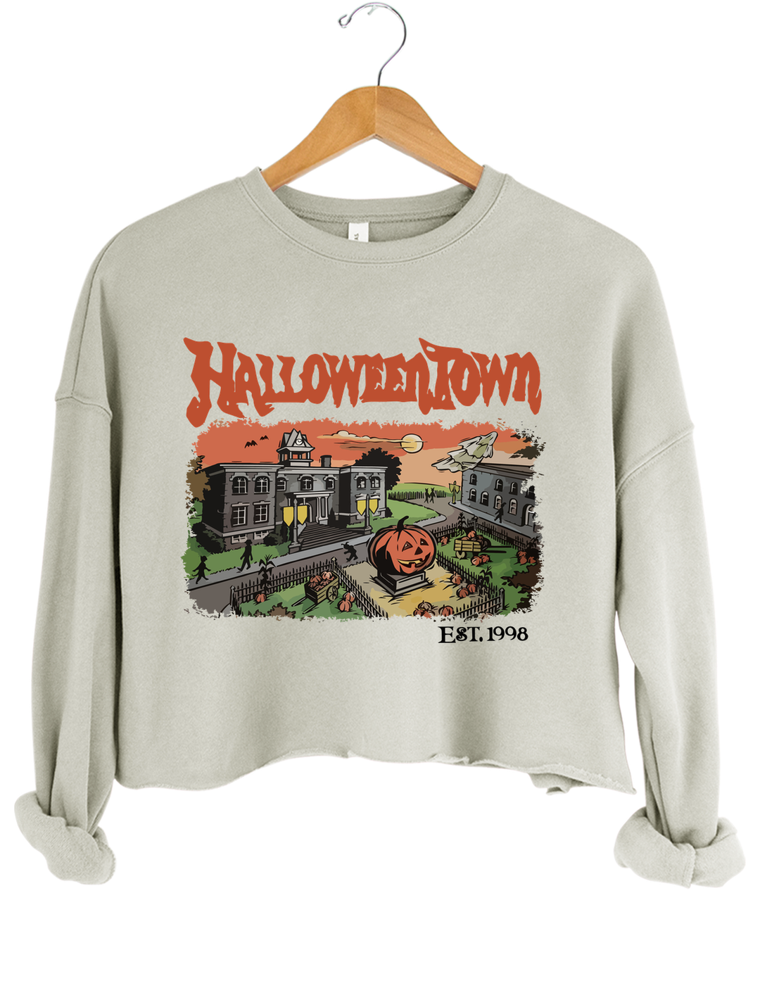 Halloween Town Est 1998 Crop Sweatshirt