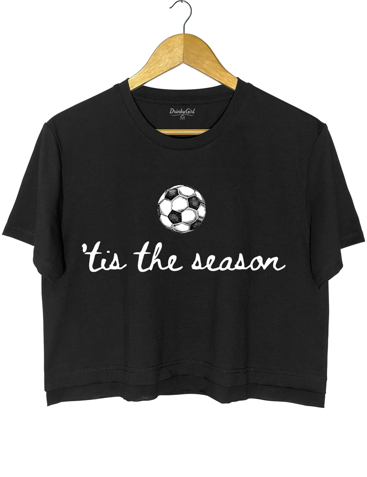 Tis The Season Soccer Ball Crop Top