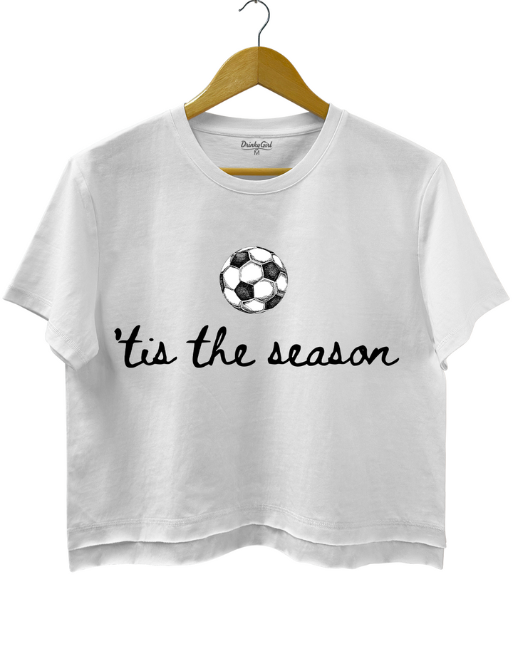 Tis The Season Soccer Ball Crop Top