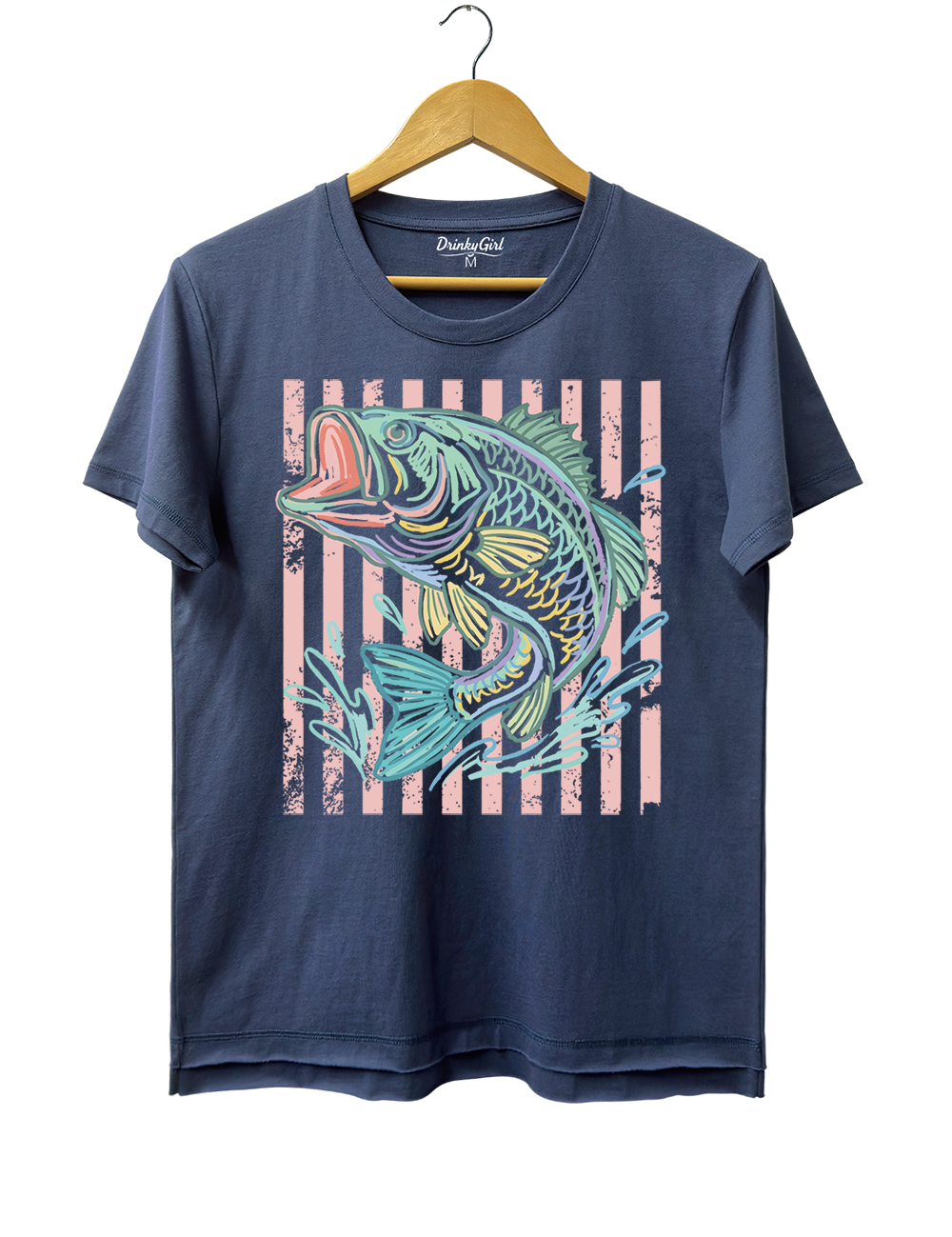 Retro Bass Fish Trendy Beach Crop Top