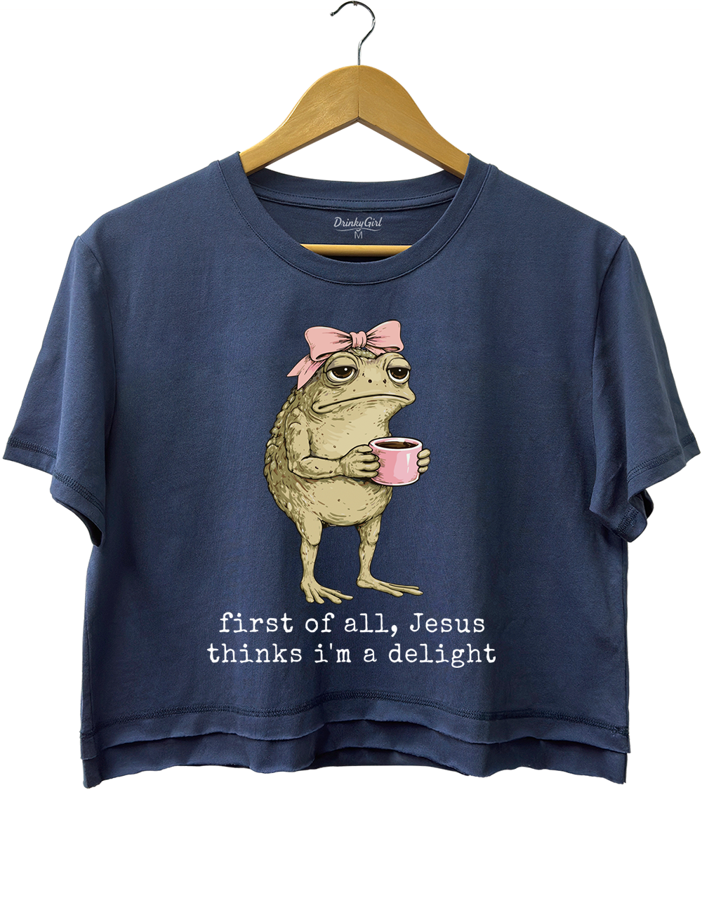 Christian Frog Coffee Crop Top