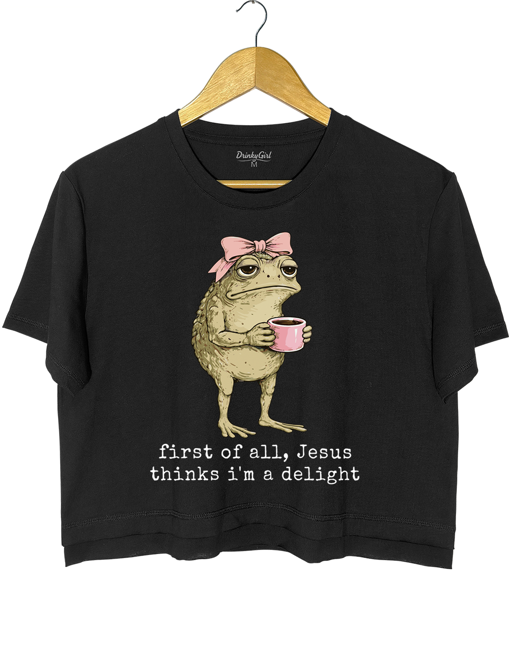Christian Frog Coffee Crop Top