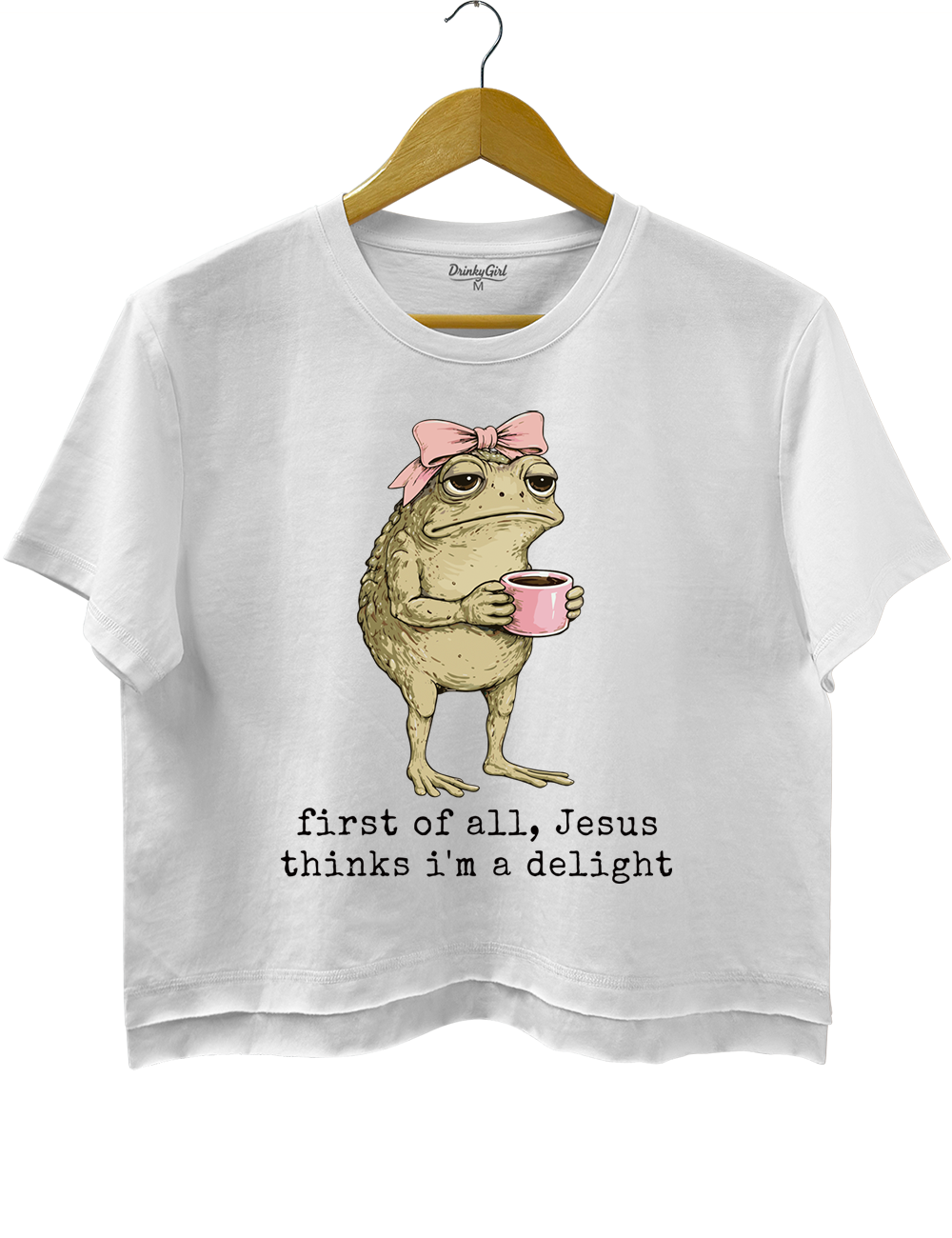 Christian Frog Coffee Crop Top