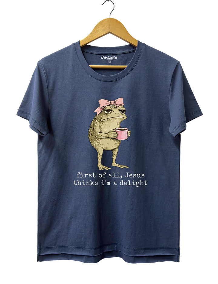 Christian Frog Coffee Crop Top