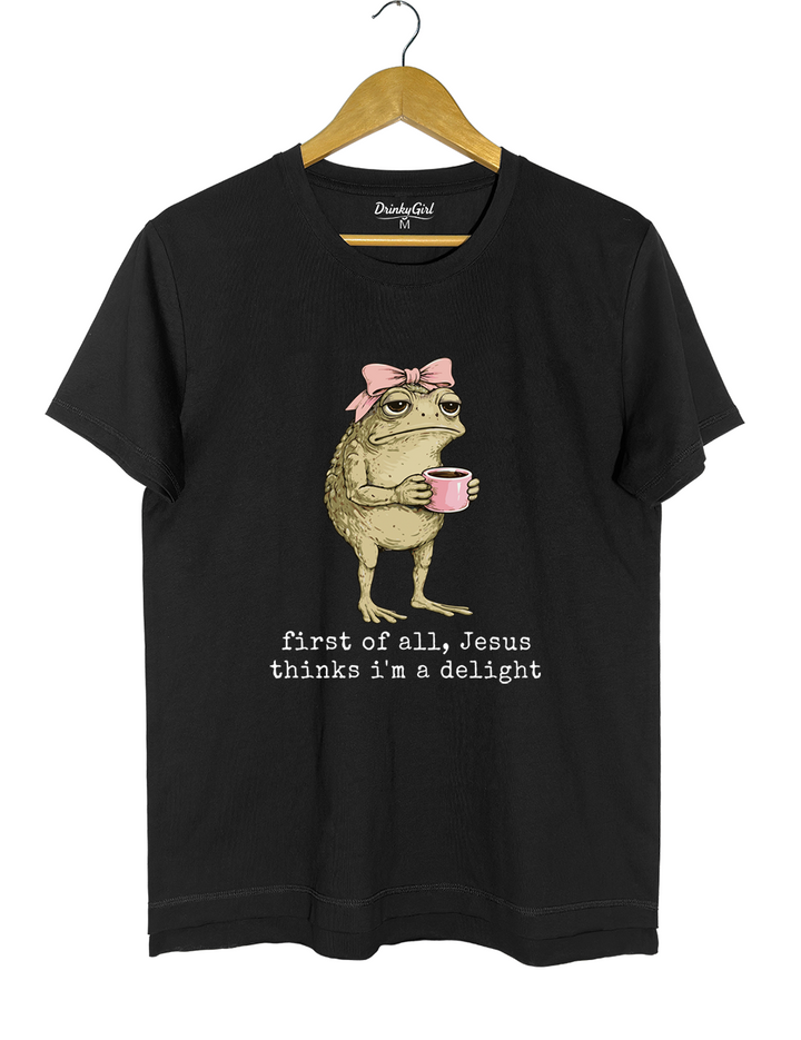 Christian Frog Coffee Crop Top