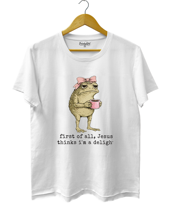 Christian Frog Coffee Crop Top