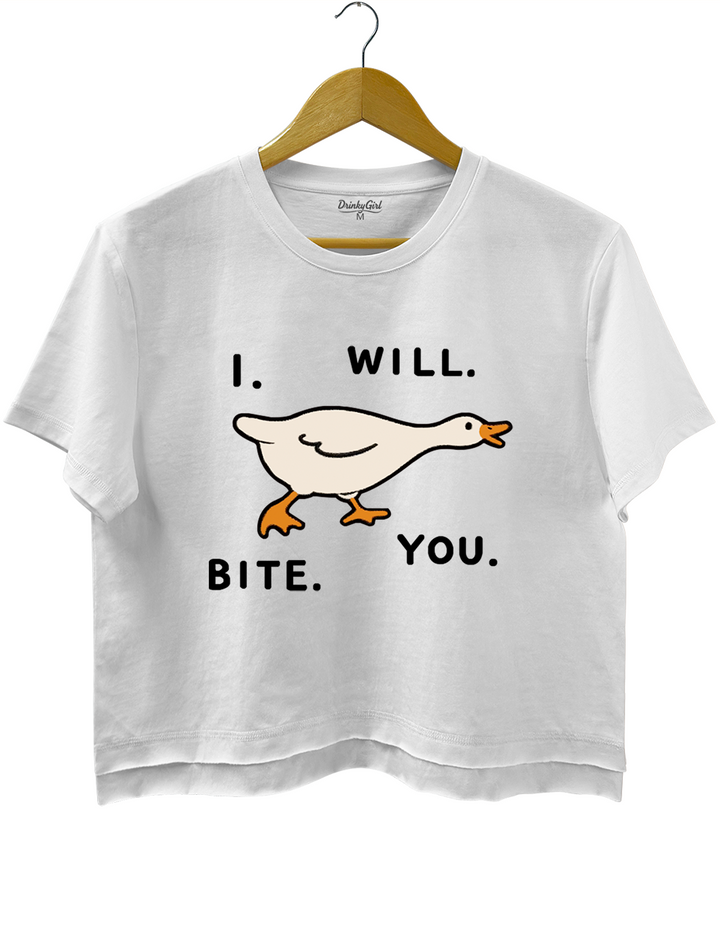 Will Bite You Goose Crop Top