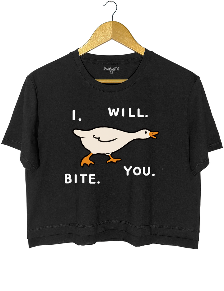 Will Bite You Goose Crop Top