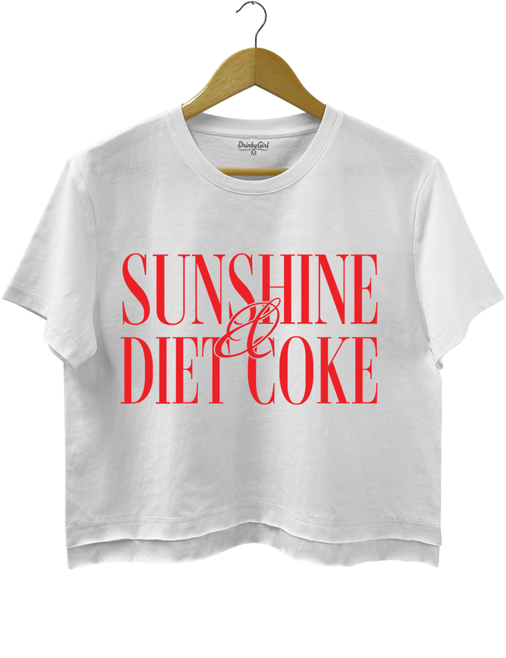 Sunshine And Diet Coke Crop Top - White