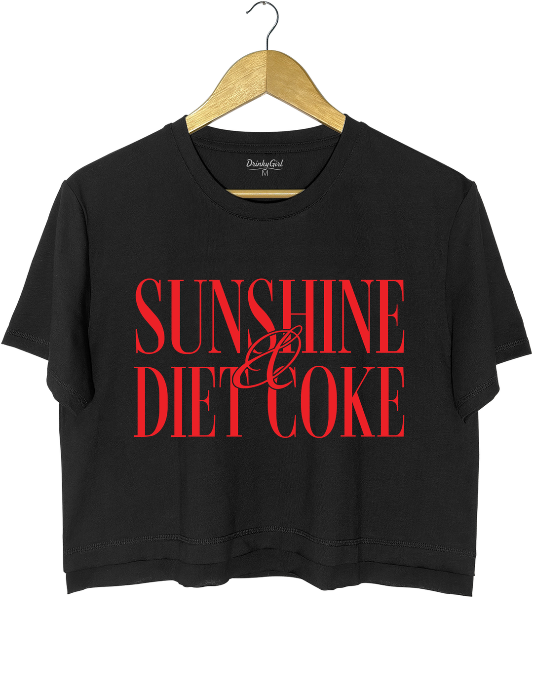 Sunshine And Diet Coke Crop Top - Black