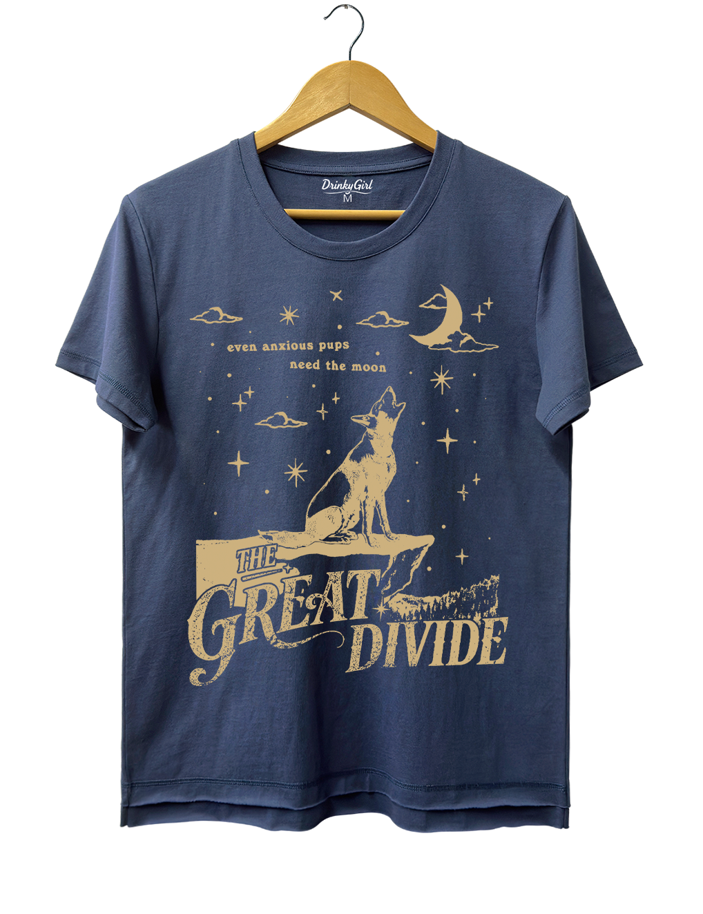 Even Anxious Pups Need The Moon The Great Divide  Tee