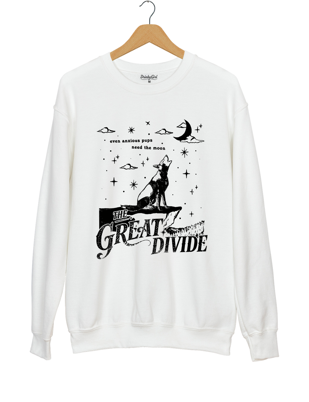 Even Anxious Pups Need The Moon The Great Divide Sweatshirt