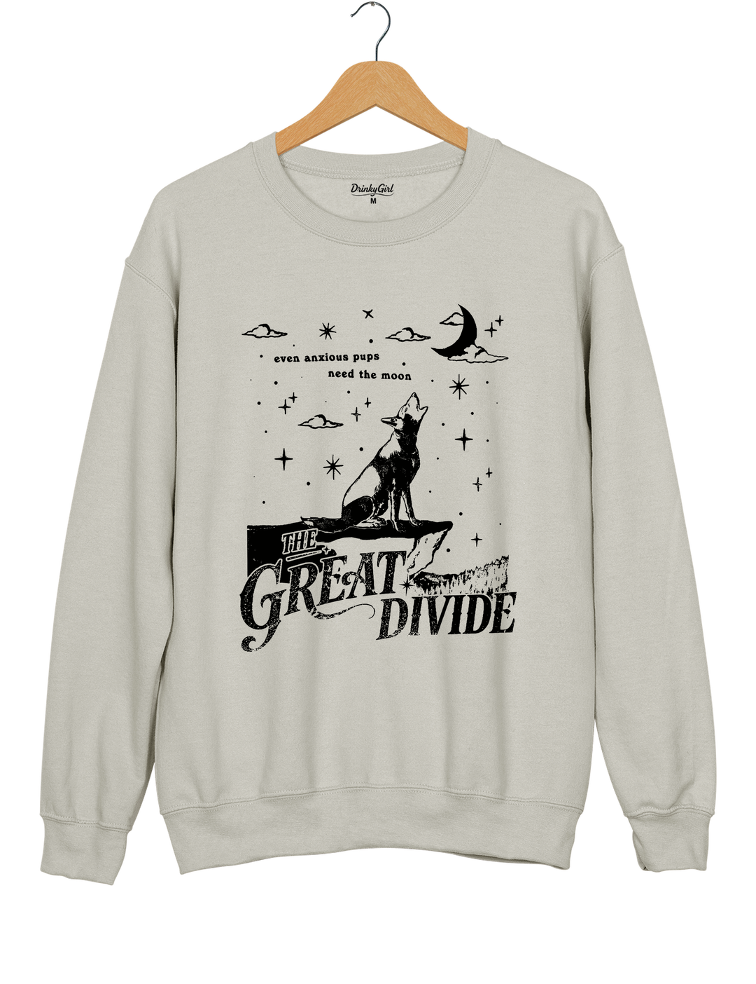 Even Anxious Pups Need The Moon The Great Divide Sweatshirt