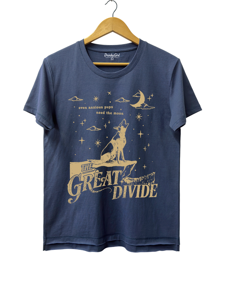Even Anxious Pups Need The Moon The Great Divide Tee
