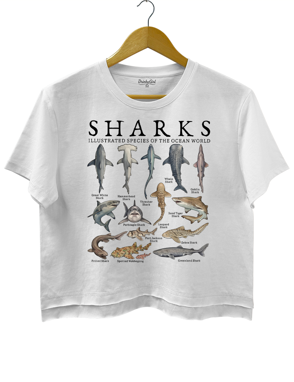 Vintage Shark Crop Top