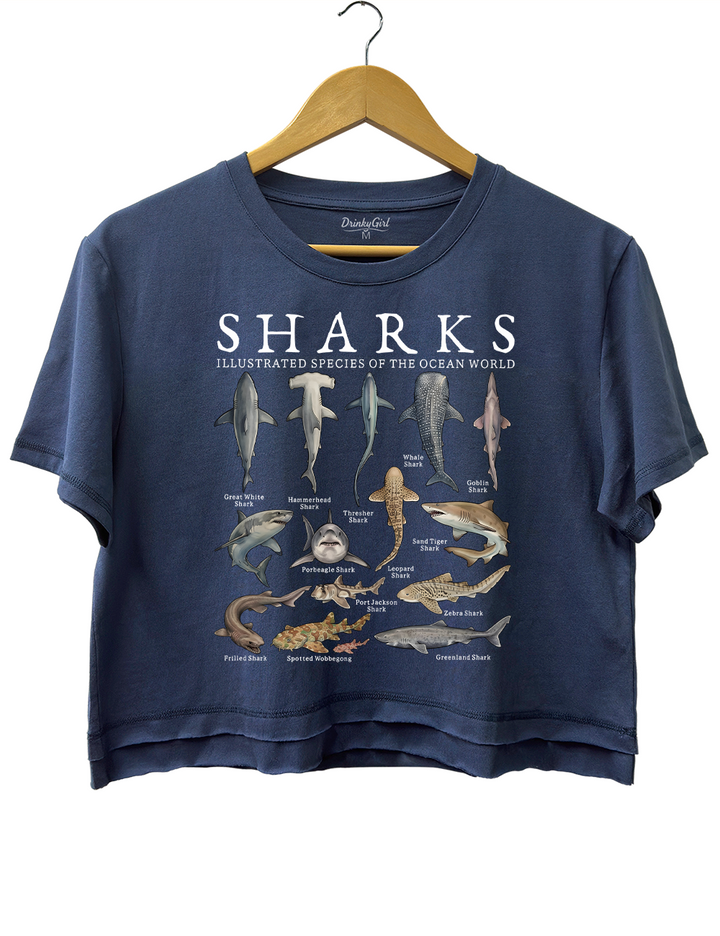 Vintage Shark Crop Top