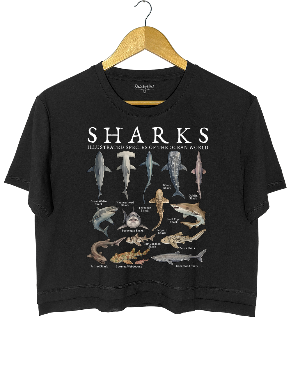 Vintage Shark Crop Top