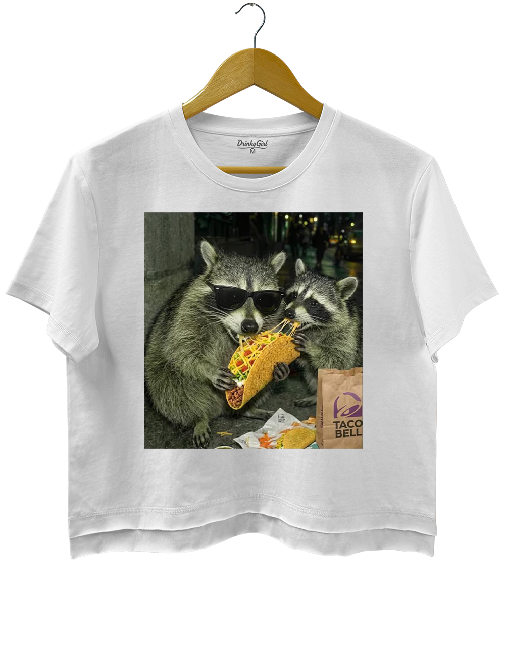 Raccoon Taco Bell Meme Crop Top