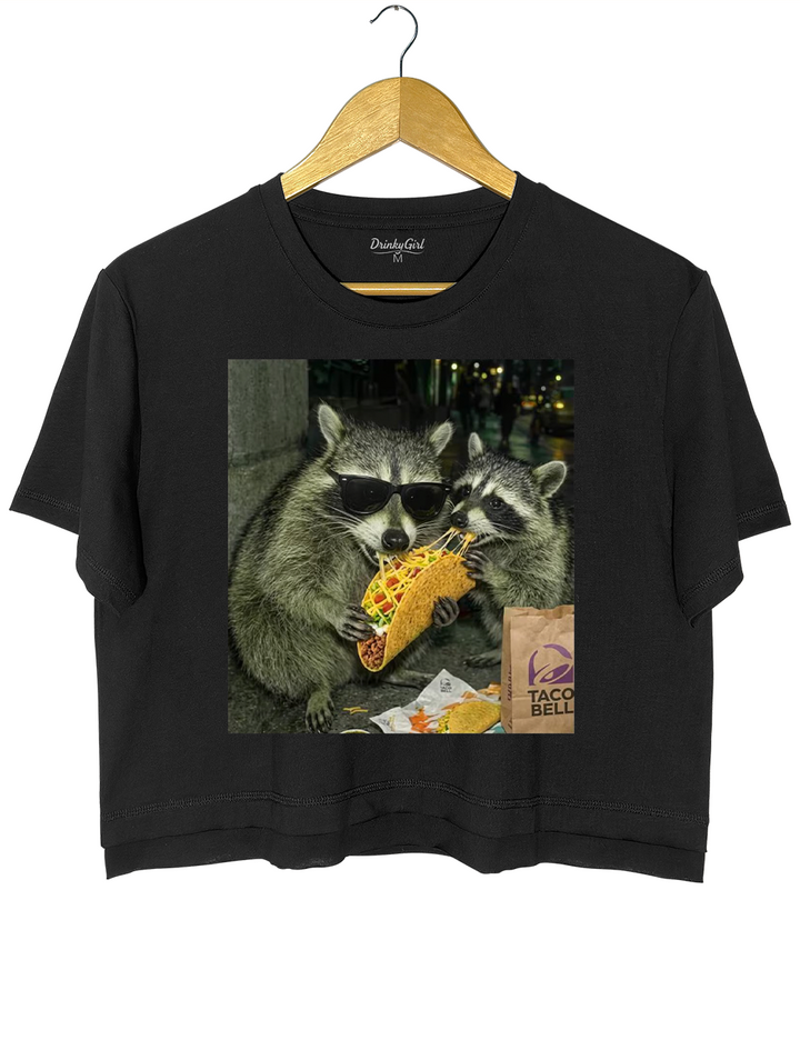 Raccoon Taco Bell Meme Crop Top