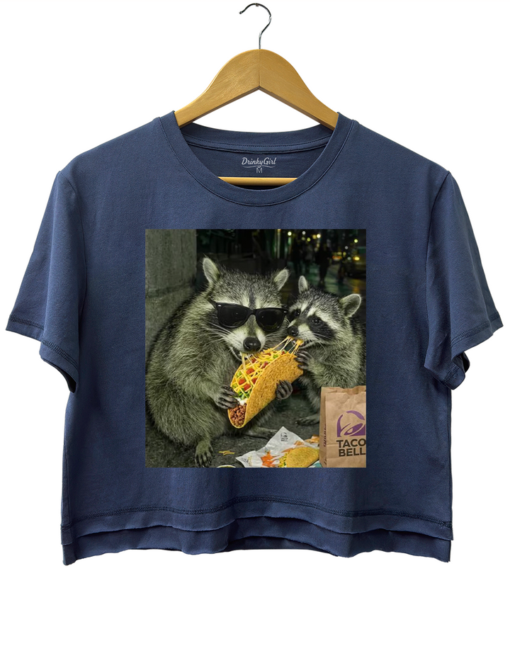 Raccoon Taco Bell Meme Crop Top