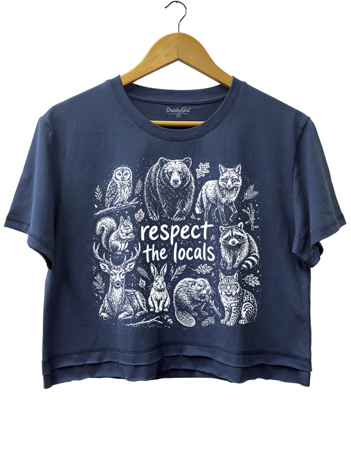 Wildlife Respect The Locals Crop Top