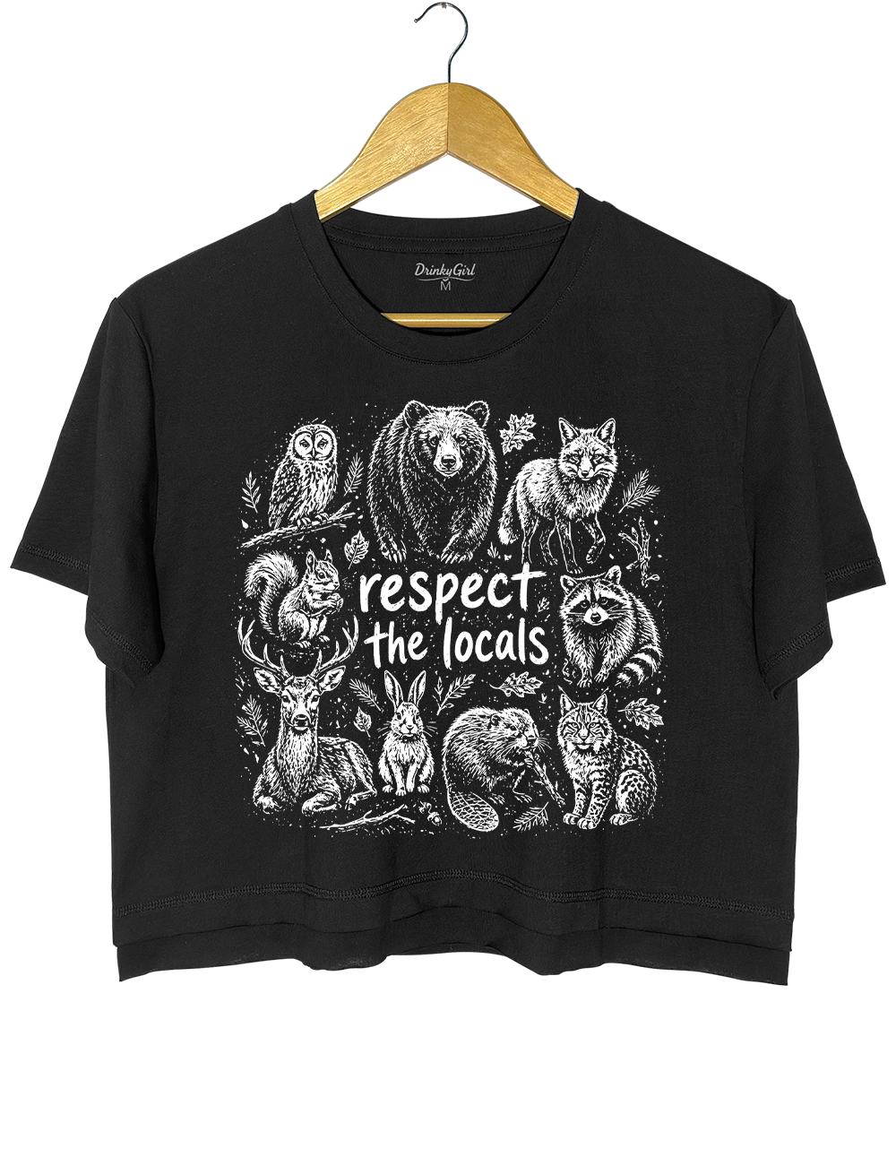 Wildlife Respect The Locals Crop Top